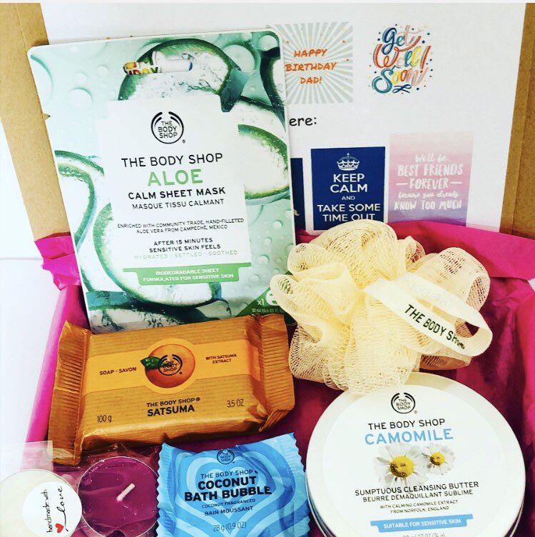 gifts4u58's tweet photo. Excited to share this item from my #etsy shop: Body shop gift box #giftforher #ladiesgift #bathsponge /birthday gift #mumsgifts /friend gift/ #camomilebutter #sistergift #ladiesgift #bodyshopgift #girlfriendgift #giftforher #friendgift https://t.co/825yxtJfV3 https://t.co/bo3SrjbqAC