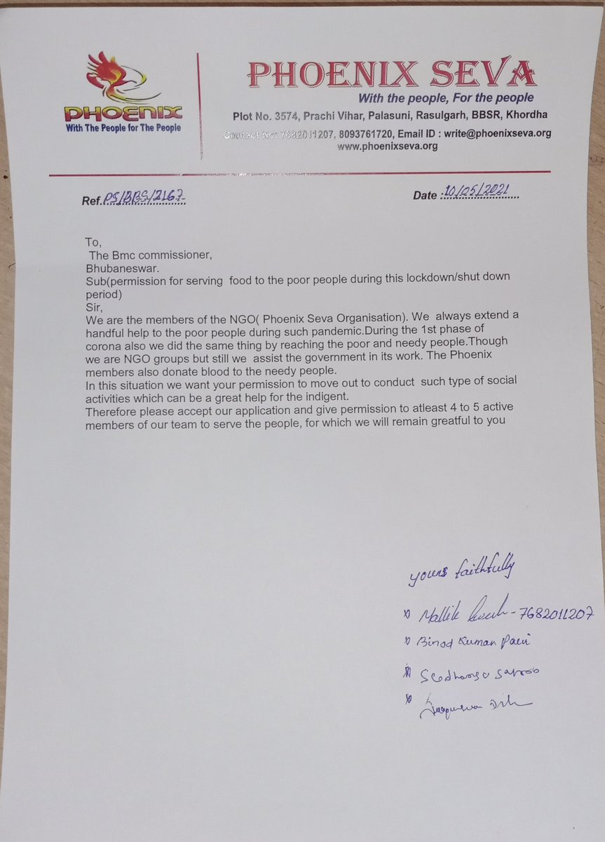 Mallik Awesh (@mallik_awesh) on Twitter photo As we the PHOENIX SEVA need a permission to serve food to the covid patients and beggars we had applied on date.... But <a href="/bmcbbsr/">BMC</a> is not responding it seriously. Please permit us as soon as possible as we are called for the service to the needy🙏 <a href="/otvnews/">OTV</a> <a href="/CMO_Odisha/">CMO Odisha</a> <a href="/HFWOdisha/">H & FW Dept Odisha</a> As we the PHOENIX SEVA need a permission to serve food to the covid patients and beggars we had applied on date.... But <a href="/bmcbbsr/">BMC</a> is not responding it seriously. Please permit us as soon as possible as we are called for the service to the needy🙏 <a href="/otvnews/">OTV</a> <a href="/CMO_Odisha/">CMO Odisha</a> <a href="/HFWOdisha/">H & FW Dept Odisha</a>