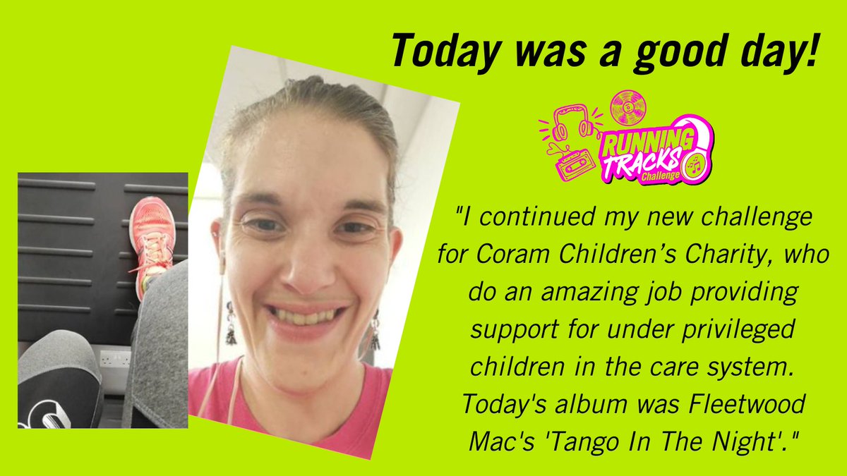 Coram's tweet photo. A big #FridayShoutOut to Liz who is doing an amazing job on the #RunningTracksChallenge to raise essential funds for Coram 🏃‍♀️🎧💪

You can support Liz and fellow runners for their hard work for Coram here: https://t.co/regpcB98fi

#FridayFeeling #NeverMoreNeeded https://t.co/peNVcsrD4Y