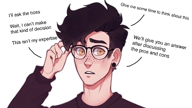 Dealempresas's tweet photo. We have all crushed into some #DifficultClients. Have you met with someone like Party-member Patrick? He can’t make a single decision without consulting with someone back in his office. How did you #deal with him? Tell us in the comments! https://t.co/CzXIK1o0Yr