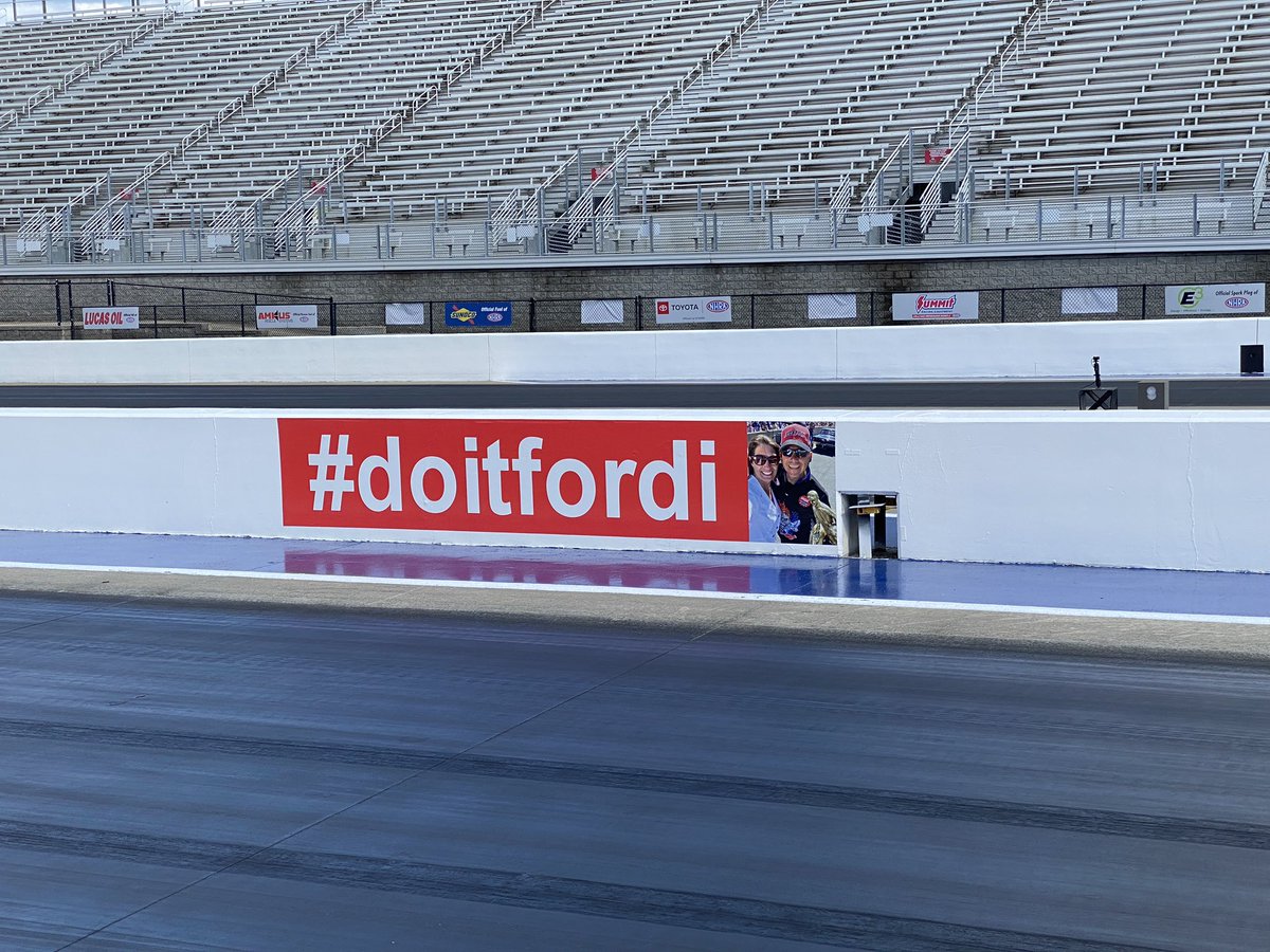 DONONEALRACING's tweet photo. @zMAXDragway and @NHRA Thank you! You have no idea how much Di loved our sport and the people. Thank you Mike Jones, @ArtofFast ! For fans in attendance I hope I see photos from where ever you are seated posted up on social!! #doitfordi #nhra #shelovedoursport #ngkracing https://t.co/ErbCJ4QOwP