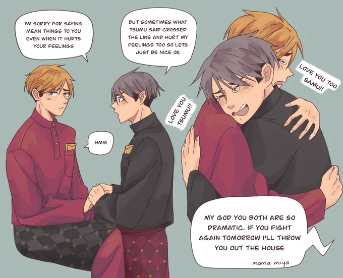 atsumu and osamu's eid apology session 🤡

(context in the thread!) #EidMubarak 
