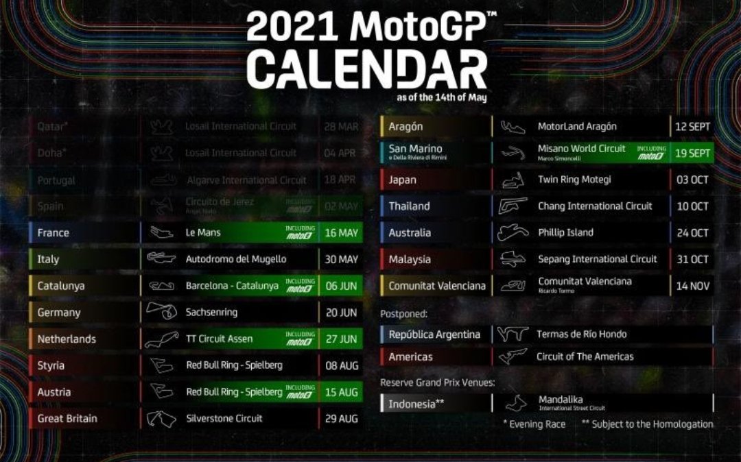 mandy_penguin's tweet photo. Update on the Moto GP calender this year: Finland has been removed and there are two at Austria now. 
And LUCKY me one is now on my Birthday! 🤩😍🤩😍🏁🏁🏁 
#BirthdayMotoGP @MotoGP @btsportmotogp #LookingForwardToThat #CalenderRevision #Update https://t.co/mRrCiH7Vbl