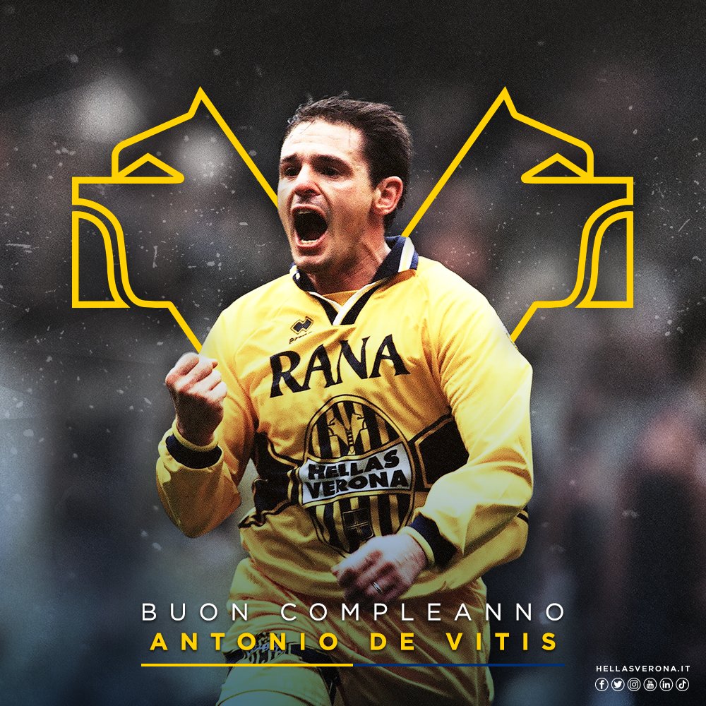 HellasVeronaFC's tweet photo. BUON COMPLEANNO TOTร! ๐ธ๐ช
๐๏ธ 4 stagioni in gialloblรน
๐ 113 presenze
โฝ 41 gol
Tanti auguri ๐ฅณ๐ก๐ต
#HVStory #DeVitis https://t.co/YXMurkGBdt