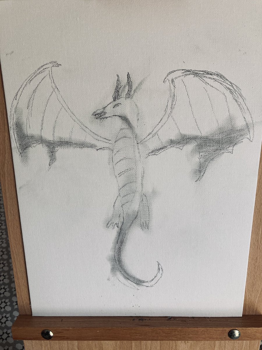 keelim's tweet photo. Tomos’s work in progress #dragon #art @YGCwmbran https://t.co/Urauf2sso0