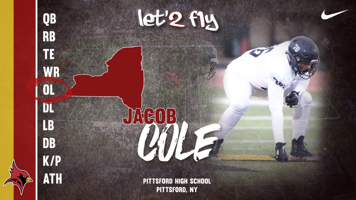 SjfFootball's tweet photo. Let’s start this morning off right…excited to welcome some of the newest Cardinals. Another trench monster and someone from literally the backyard coming home. Welcome Home, JACOB COLE!!! #CardinalCode #Let2F1y https://t.co/UhEYhcuFqC
