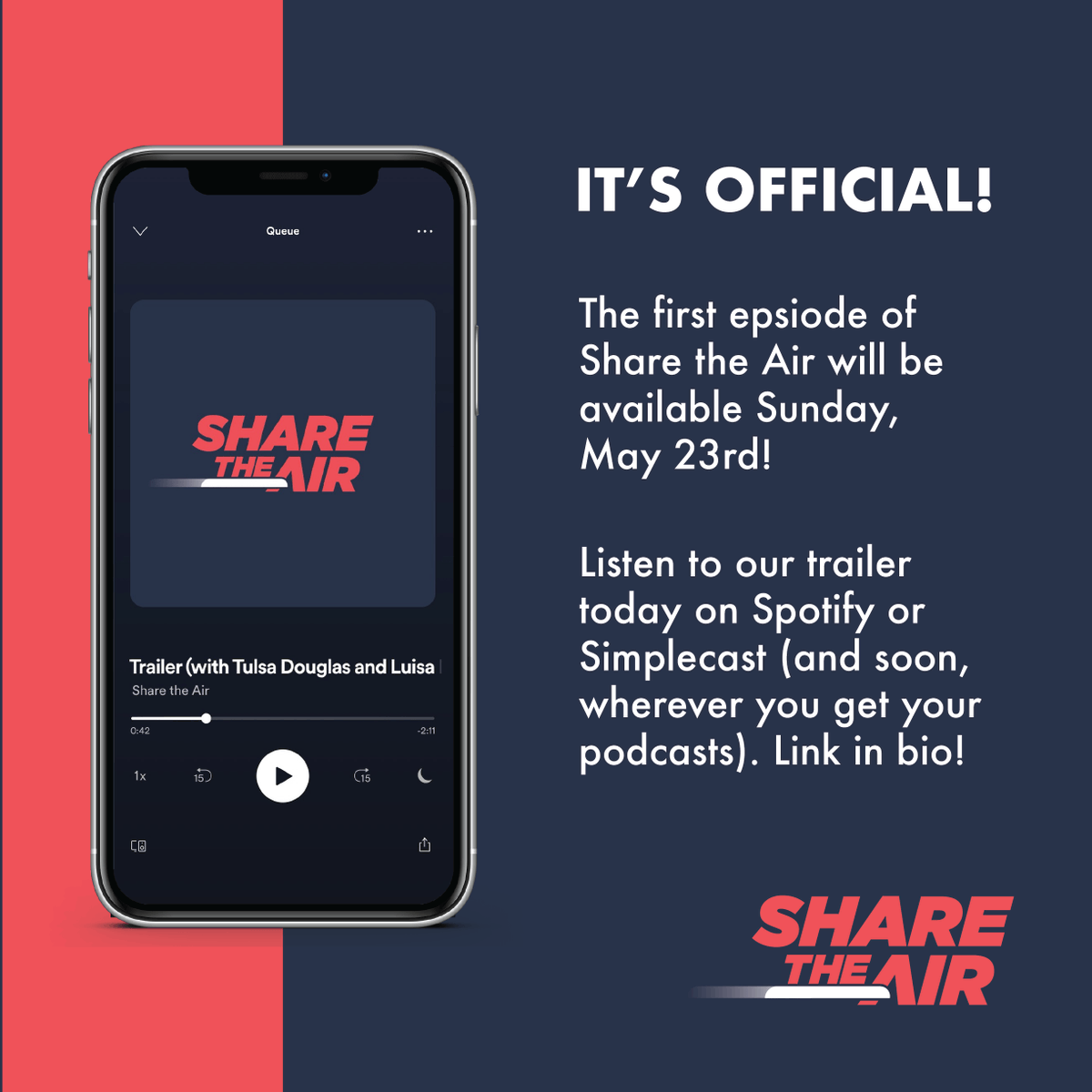 sharetheairpod's tweet photo. And we’re live! Share the Air is excited to officially announce the launch of our podcast!

https://t.co/Xo8mjANcHe

We’ll talk with folks in the ultimate community about their stories and the issues that they are passionate about. https://t.co/S9IlyyA4Ov