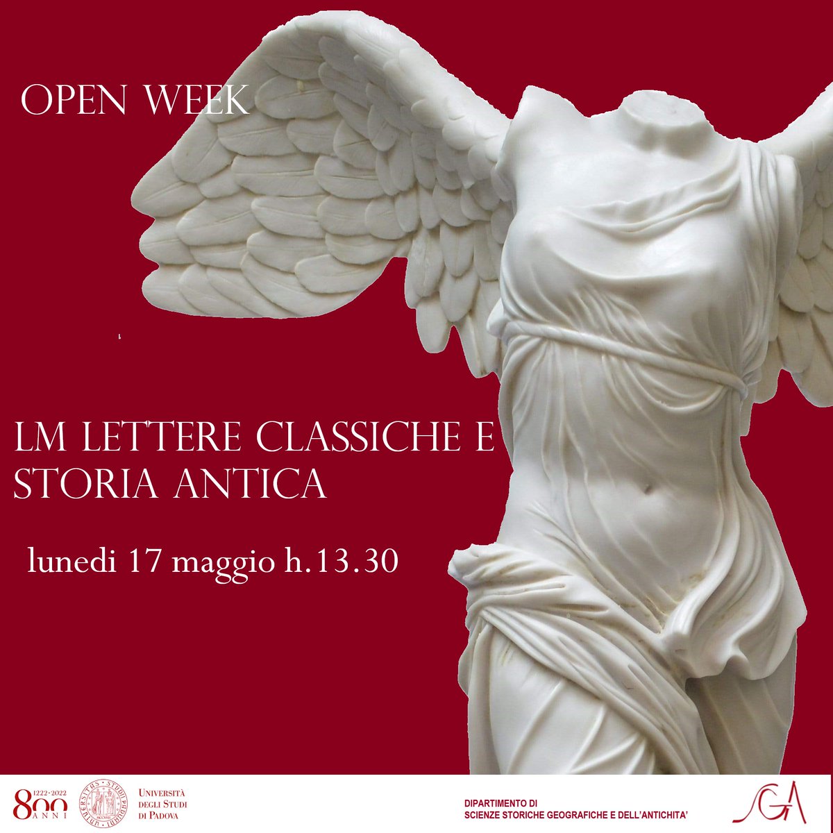 centroCIRSL's tweet photo. Partecipa all'Open Week!
Laurea Magistrale in Lettere Classiche e Storia Antica
Lunedì 17 maggio h. 13.30 https://t.co/CdxKMAeSCI
#unipd #dissgea #lettereclassiche #lettereantiche #storiaantica #orientamento #orientamentounipd #classics #classics_unipd https://t.co/hBlTPNl8Ef