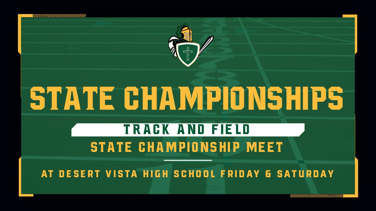 STATE CHAMPIONSHIP MEET for our Track and Field Team. Go Knights! #ArmorUp