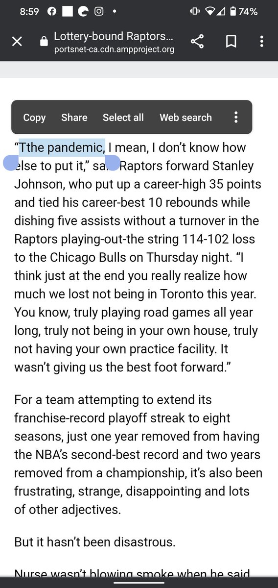 mik3MP's tweet photo. @Sportsnet @michaelgrange @Raptors @chicagobulls Fyi typo in article. Great content though thank you!! https://t.co/zOxsocAyHd