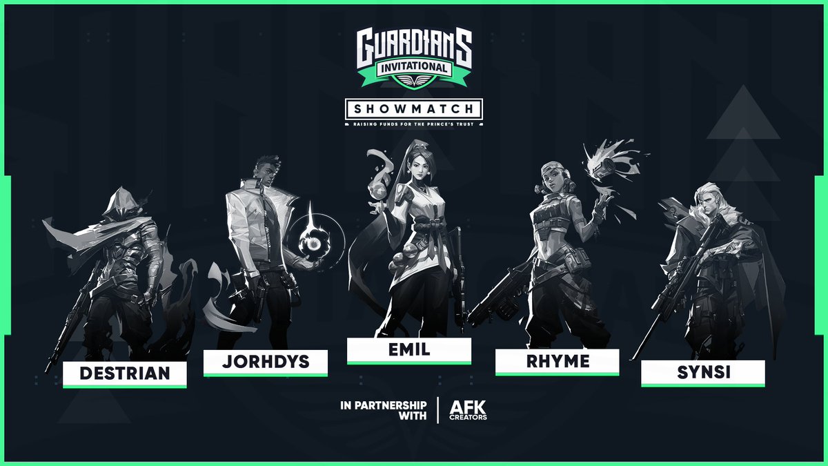 AFK_Creators's tweet photo. A day may come when your aim fails, when you forsake your picks and bans
Break all the logic of economy, but it is not this day.
Today, we fight with Valour.

🗡️ @DestrianVAL
🏹 @jorhdys
⚙️ @eMIL_OW
🛡️ @rhymeVAL
⚖️ @synsi_

Today, 4pm BST
🖥️ https://t.co/h9sClbvFRt

#VALGuardians https://t.co/MOzi2LRP7D