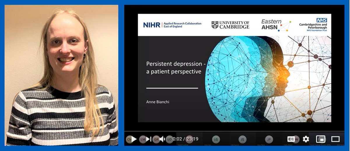 CPFT_Research's tweet photo. Thank you Anne ๐ for courageously sharing a very powerful, poignant insight on living with #PersistentDepression, in this blog for #MentalHealthAwarenessWeek.
๐ https://t.co/V7ulV84mUS
Anne recalled her experience to help improve care & treatment at our virtual event in April. https://t.co/4A6GEMWCt2