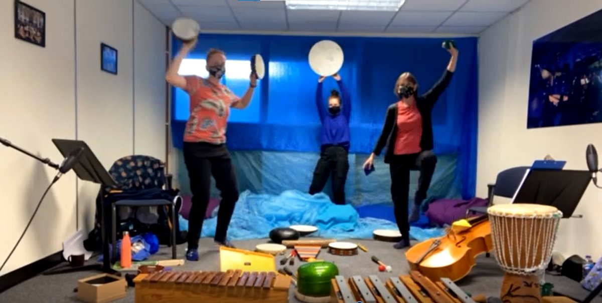 sinfoniavivauk's tweet photo. Friday feeling? Here's a round up of our week in creative projects! Music making with St Andrews school for #Reimagine. PLUS! lovely Zoom sessions with Woodside & St Michael's Court care homes for our #extraordinarysv project & a day of SEND sessions with pupils from St Giles! https://t.co/foSmHASWDF