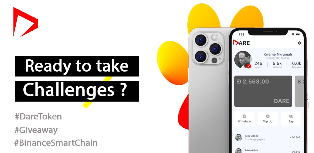 DareToken's tweet photo. 🎁GIVEAWAY TIME🎁

Like, comment and retweet this tweet.
We dare you to tag as many friends as possible under this tweet.😈😈😈🔥

5 Participants with most tags will win $10 each in #BUSD 

#BinanceSmartChain #BSC #BSCGem #funkyfriday https://t.co/tBSd1tr5z6