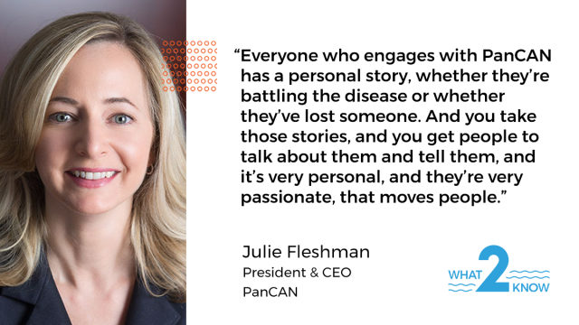 Danno495's tweet photo. Don't miss the latest episode of #What2Know! @JulieFleshman shares how her organization, @PanCAN, ensures a world in which all #PancreaticCancer patients will thrive. Plus, she discusses her love of the 80s and Madonna. https://t.co/qn9cFqnk23 https://t.co/WRLtFzpOA8