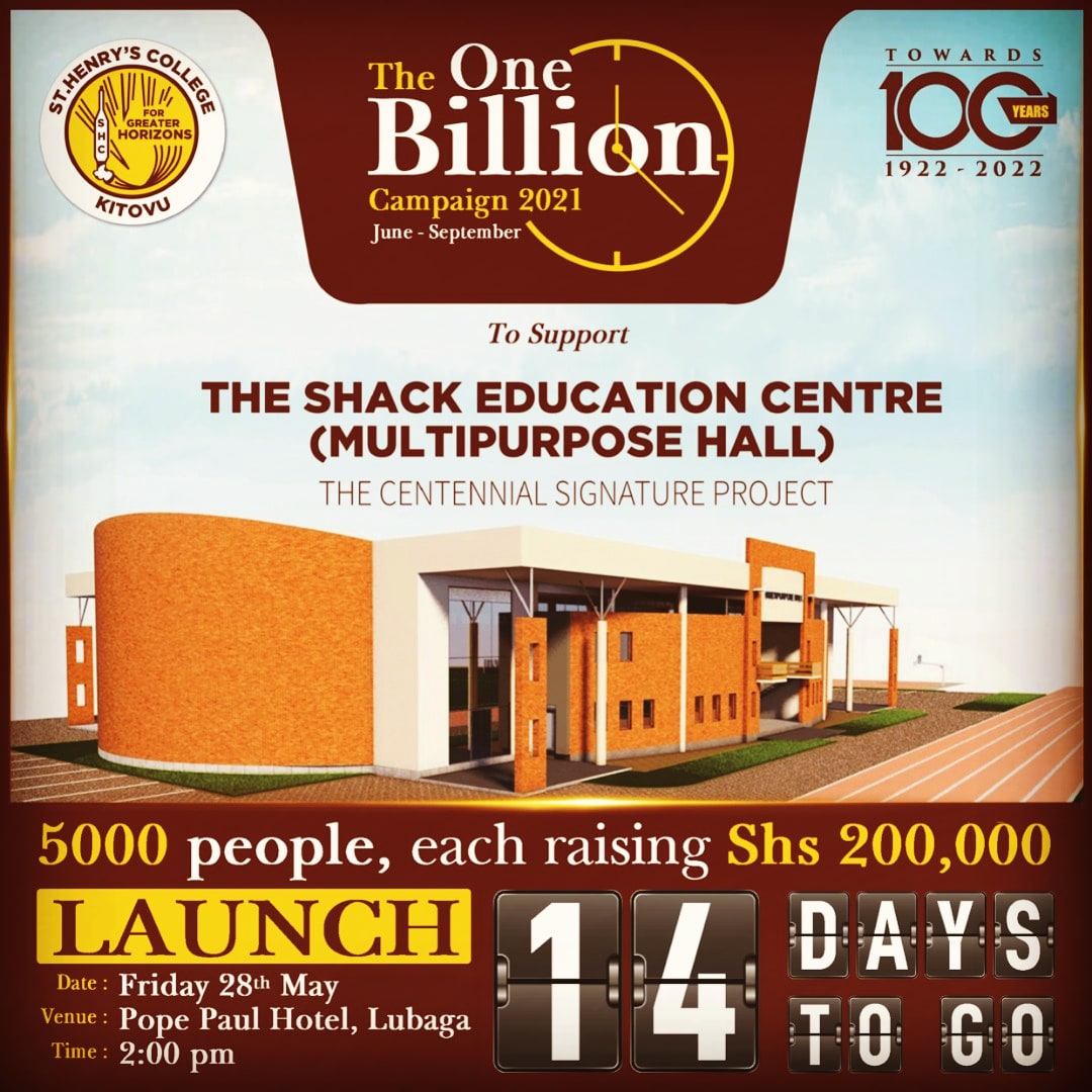 ShackAlumni's tweet photo. 14 Days to the SHACK 1Billion Campaign Launch. 
#Shack100 #ShackCent https://t.co/rI9XkfCvrB