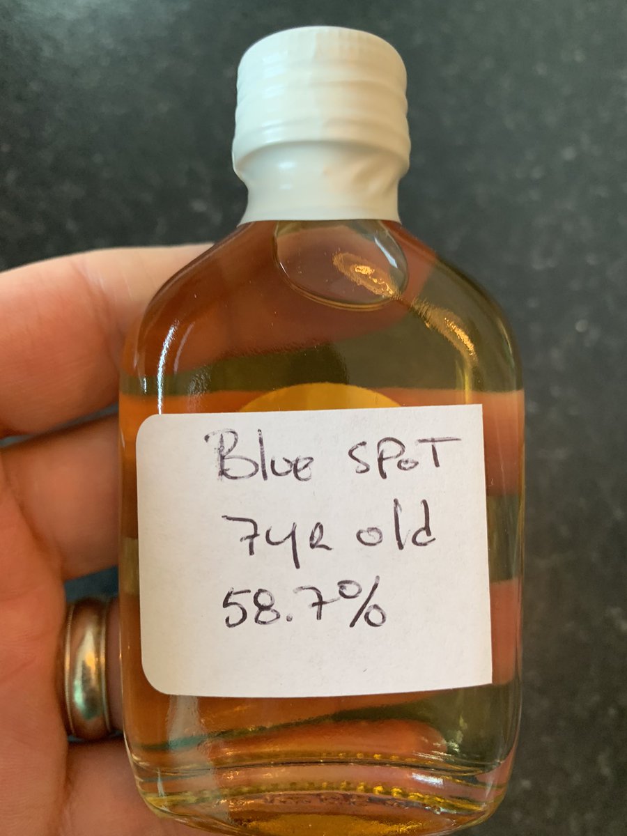 Cheers to @thewhiskeychase1 for sending on this generous sample of Blue Spot!!! Definitely looking forward to this one. #whiskeyfabric