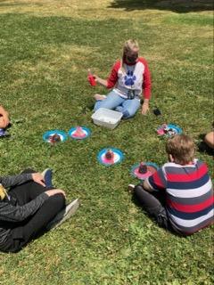 Fourth Graders learning about volcano eruption, created their own mini volcanos.  Yesterday was eruption day!