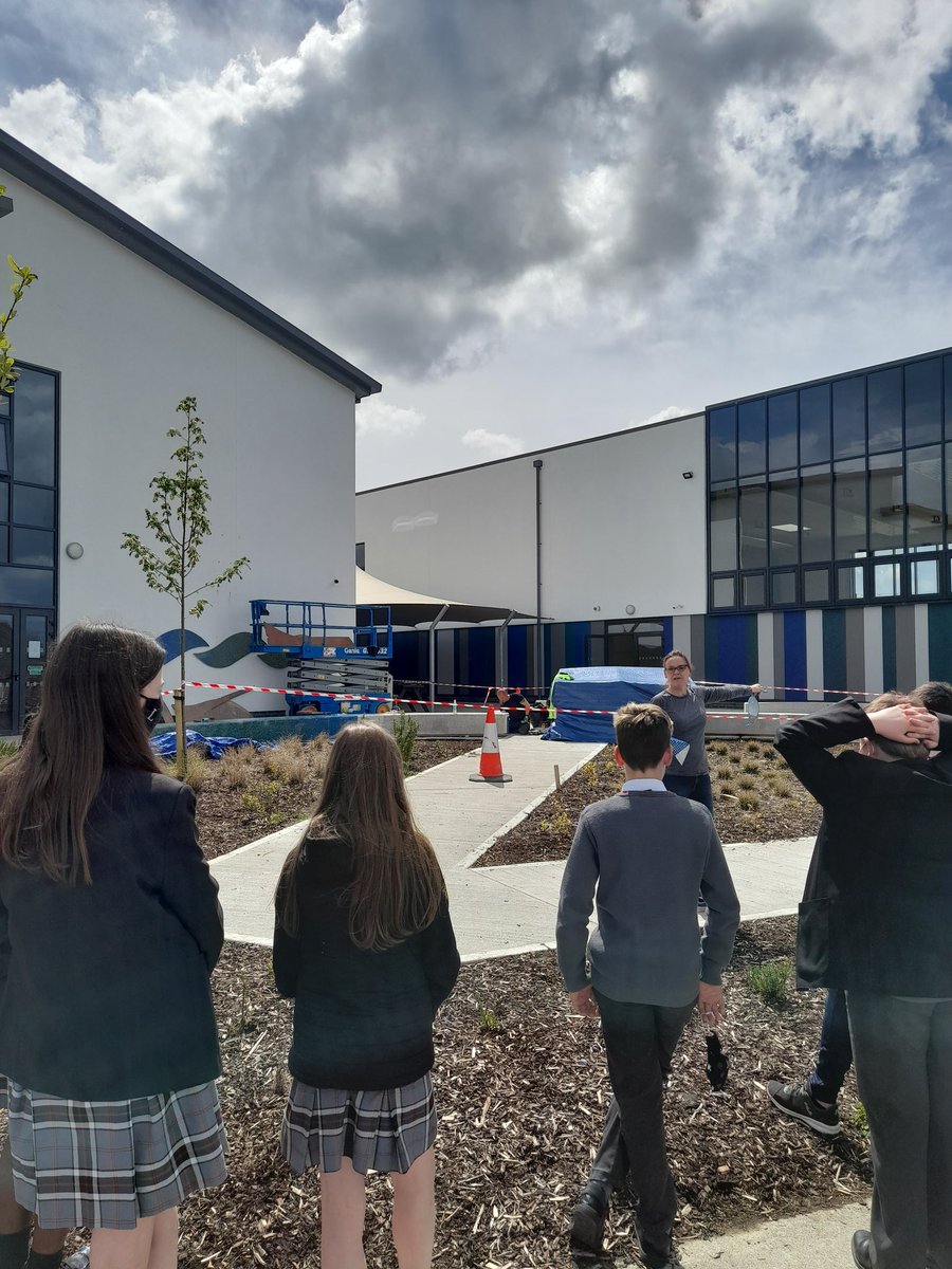 art_cbc's tweet photo. Art class with a difference @ClaregalwayColl A huge thank you to Artist Fiona Murphy for inspiring our students as she discusses the process and concept behind our impressive Per Cent of Art project #creativity #art https://t.co/PPBPELvHUe