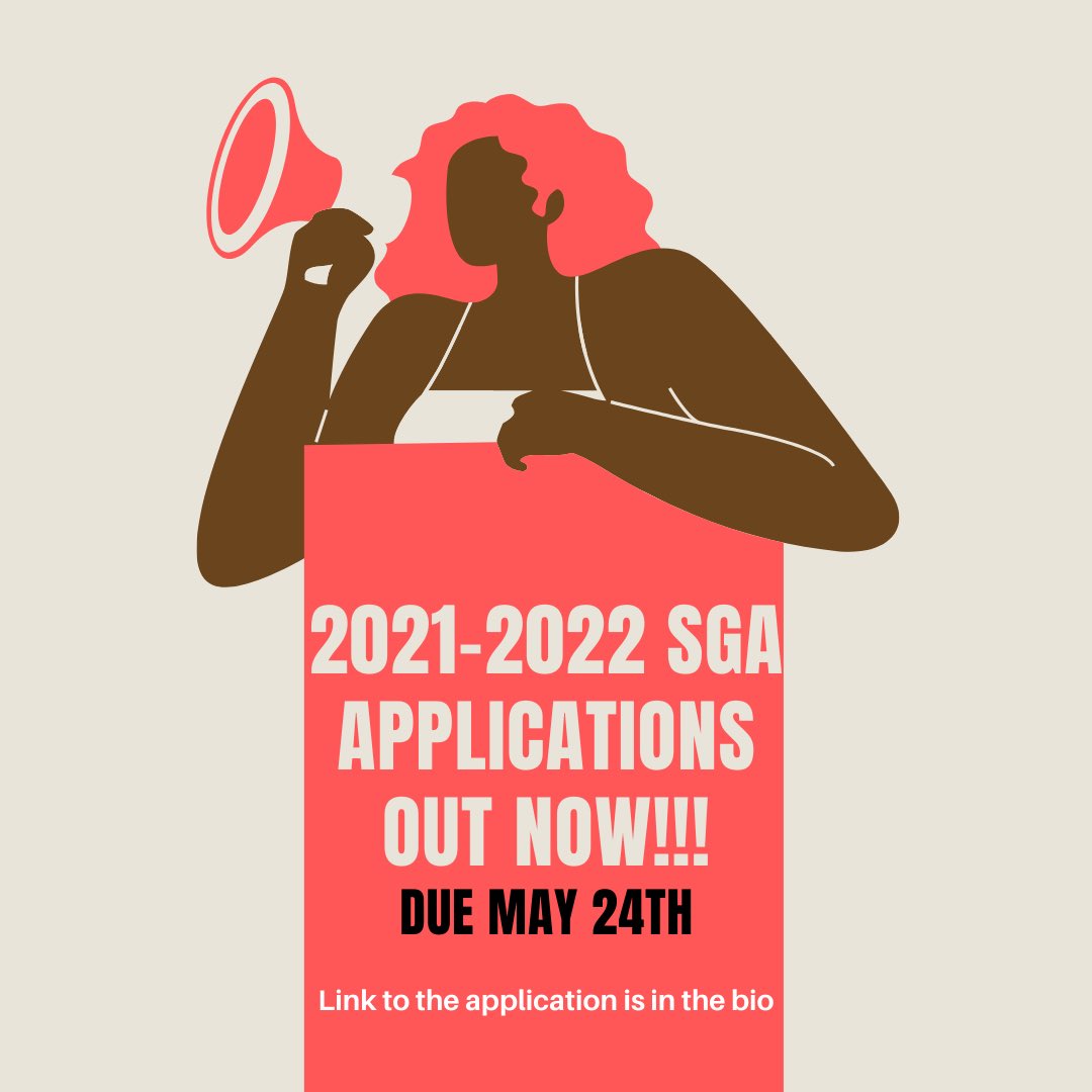 The SGA applications for the next school year is out now!!! Please turn in the application by May 24th. This class takes place during 6th period, so make sure you are willing to switch a class out for SGA, so it can fit into your schedule. 

docs.google.com/forms/d/e/1FAI…