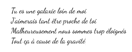 Salut <a href="/PetitsPrinces33/">PetitsPrinces33</a> ,
C'est encore les #besties ! On a fait la première strophe du poème avec la figure de style personnification et des rimes plates. On vous l'envoie...