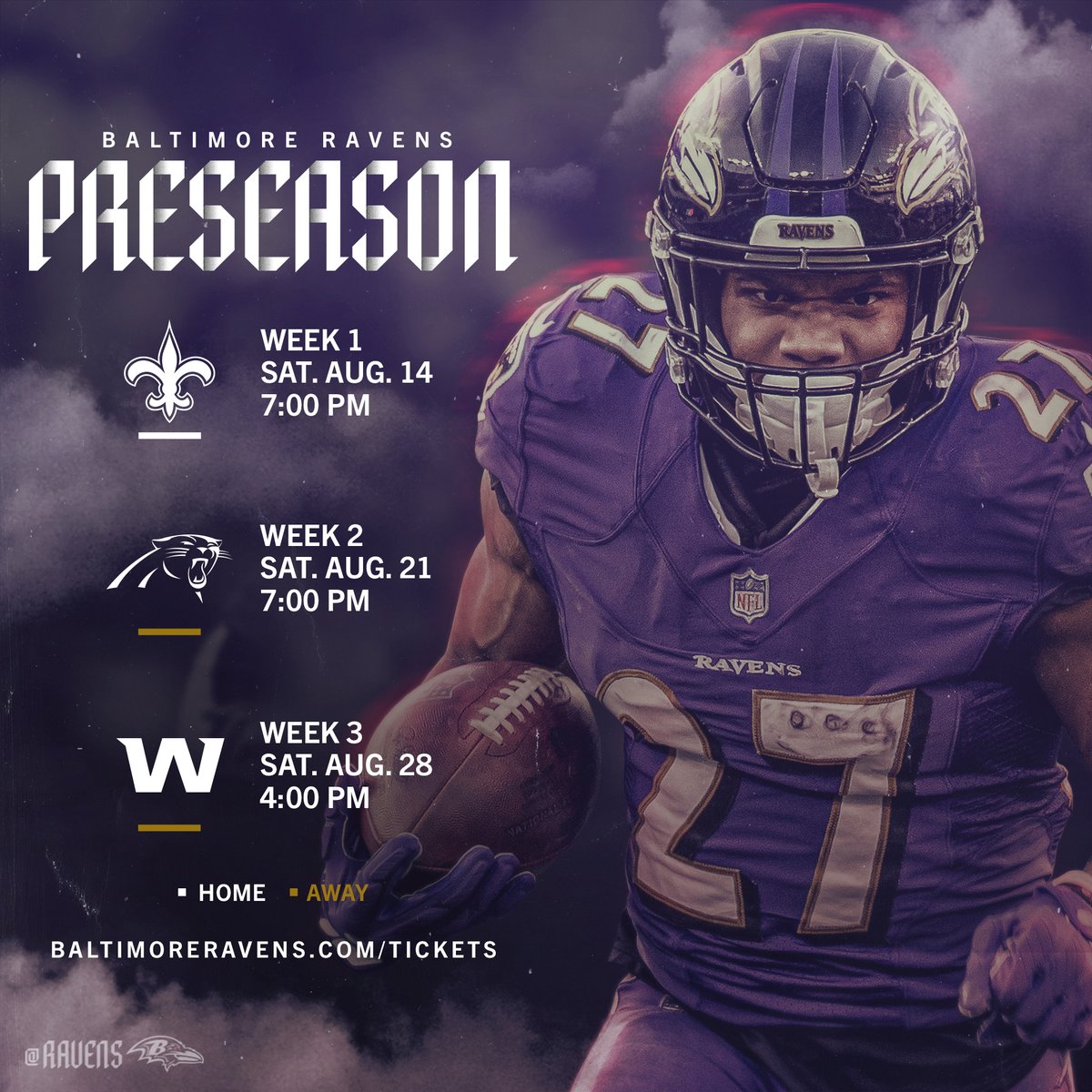 Baltimore Ravens on X: 'Our preseason schedule is in❗️ 