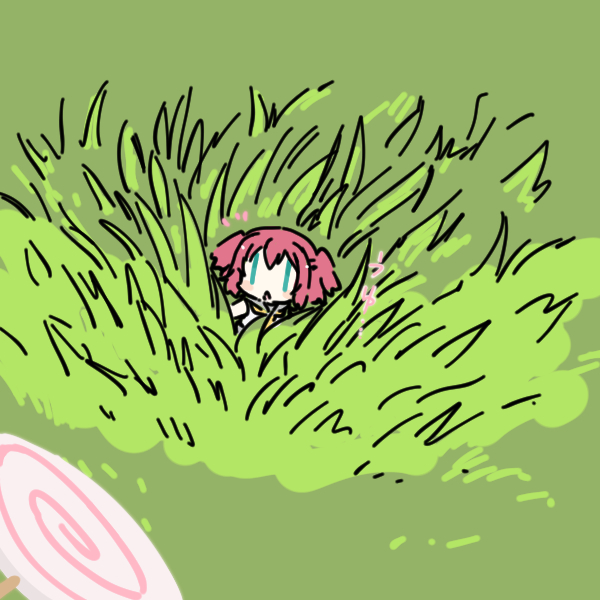 kurosawa ruby 1girl lollipop | | candy grass red hair two side up  illustration images
