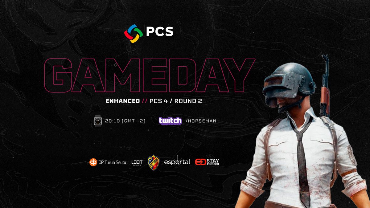 GAMEDAY!

Our PUBG team is competing in <a href="/StarLadderPUBG/">StarLadder PUBG</a> PCS 4 - Round 2 tonight😎

Time to grab some chicken dinner!

🕣 20:10 (GMT +2)
⚔️ BO6
📺 twitch.tv/Horseman

#ENHANCED #esportsfi #pubgfi