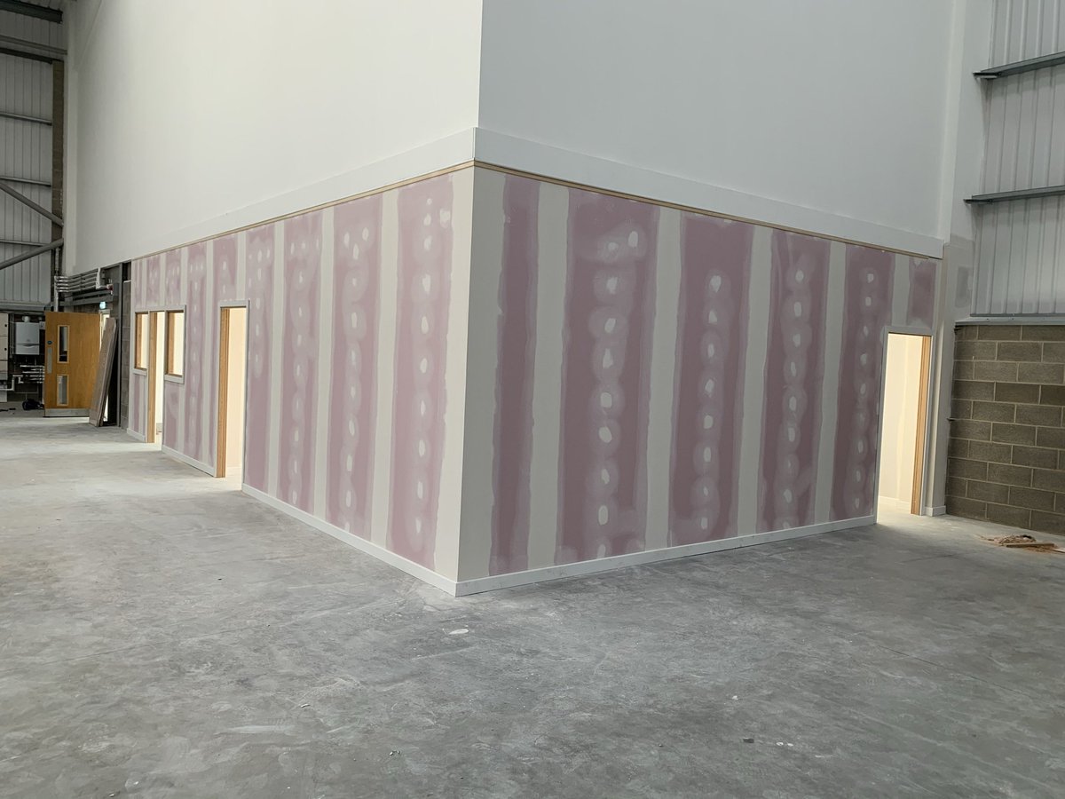 Arcadeoffice's tweet photo. One of our latest projects in St. Helens is nearly wrapped up. 1 hour fire walls built underneath an existing mezzanine floor. To create an office and training room. #officedesign #refurbishment #fitout https://t.co/CHuuiubnpy