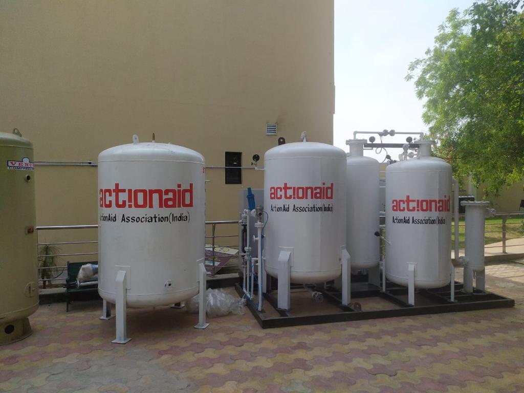 ActionAid with the support of E&amp;Y Foundation and Noida Authority have set up a PSA technology based Oxygen Plant for a 50 Beds Govt COVID Hospital in Noida. We will be setting up more covid care  facilities in UP. Thanks to district administration for their support.<a href="/rahat_up/">Rahat UP</a>
