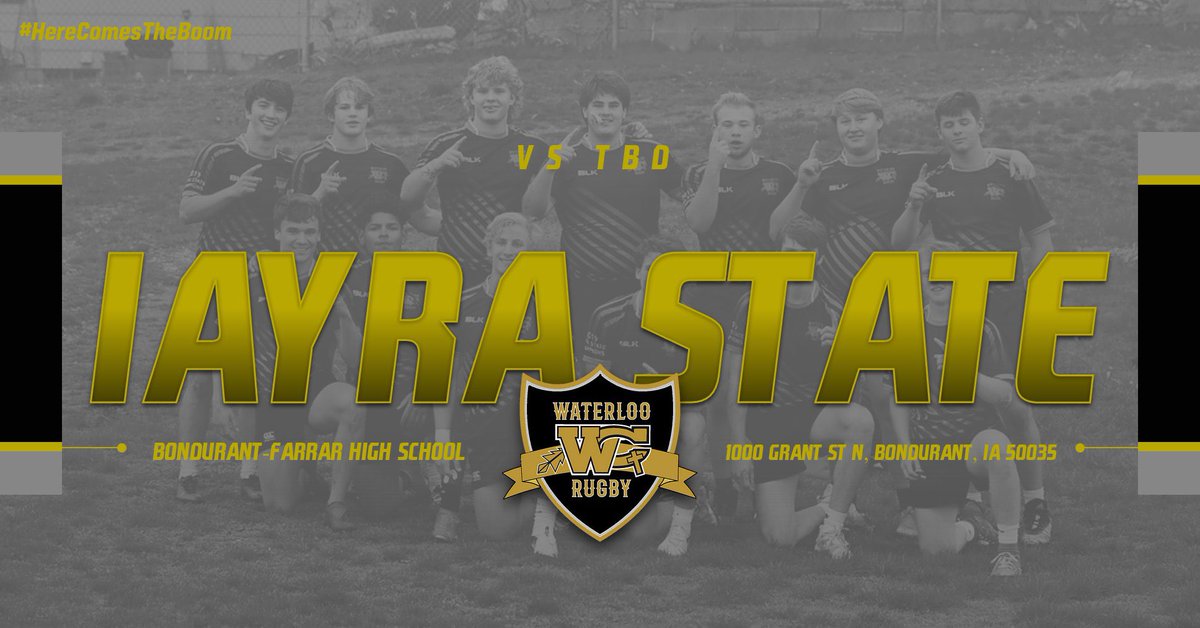WaterlooRugby1's tweet photo. Today’s the day!!

The boys will head down to Bondurant this evening looking to bring the trophy back home again 😤

#herecomestheboom https://t.co/MTzgiddUOh
