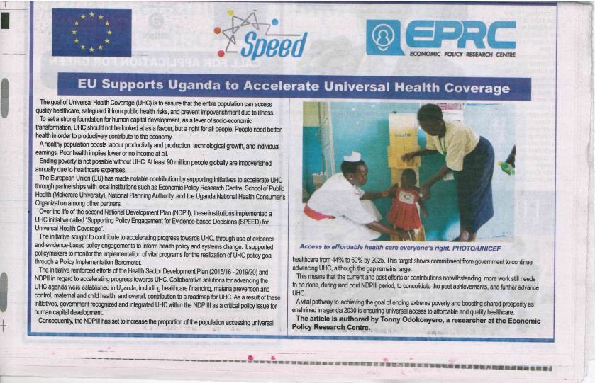 EPRC (@eprc_official) on Twitter photo In this article published in <a href="/observerug/">The Observer</a> this week to celebrate Europe Day, <a href="/EPRC_official/">EPRC</a> researcher Tonny Odokonyera tells how <a href="/EUinUG/">EU in Uganda</a> has supported efforts to accelerate Universal Health Coverage through the <a href="/SPEED4UHC/">SPEED4UHC</a> initiative. In this article published in <a href="/observerug/">The Observer</a> this week to celebrate Europe Day, <a href="/EPRC_official/">EPRC</a> researcher Tonny Odokonyera tells how <a href="/EUinUG/">EU in Uganda</a> has supported efforts to accelerate Universal Health Coverage through the <a href="/SPEED4UHC/">SPEED4UHC</a> initiative.