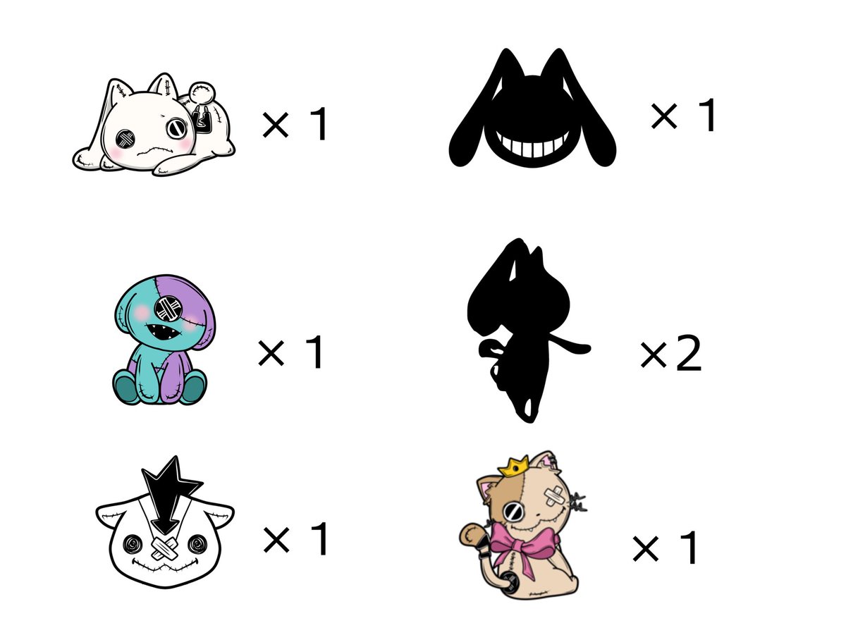 🎁キャラクターを探せ2🎁 NieRちゃん4匹 ミケ1匹 ワン君1匹 NieR君1匹
