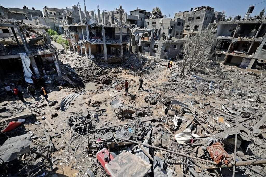 There is no building which is not bombed by Israil in Gaza!
#GenocideinGaza 
#SaveGaza
#FreePalestine