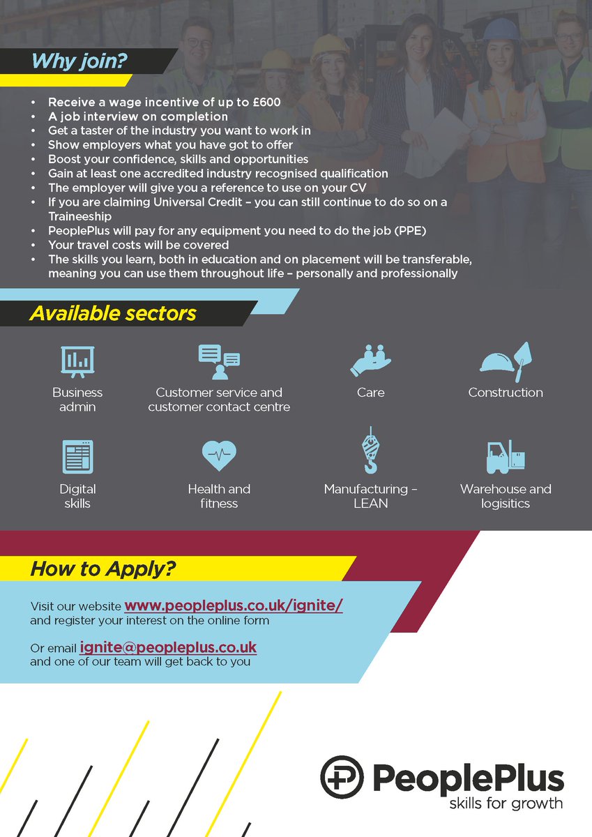 CareersWestMids's tweet photo. Are you aged 19-24? Not sure what path you want to take? Then consider a traineeship with @peopleplusuk. Visit https://t.co/C916N6R4Rg to find out more

#BrumHour @ShropCouncil @CannockChaseDC @myworcester @worcscc @SolihullCouncil https://t.co/dBeLRmY5oo