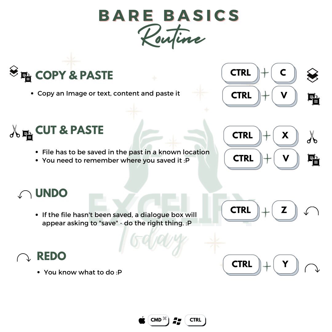 ExcelifyT's tweet image. Kicking off with baby-steps.. headed to learn all the essential skills you'd need! 🧑🏻‍🍼💻 💪🏻 #barebasics #excelifytoday 

Follow us and stay tuned for more stuff!
Some new. Some old. 👌🏻