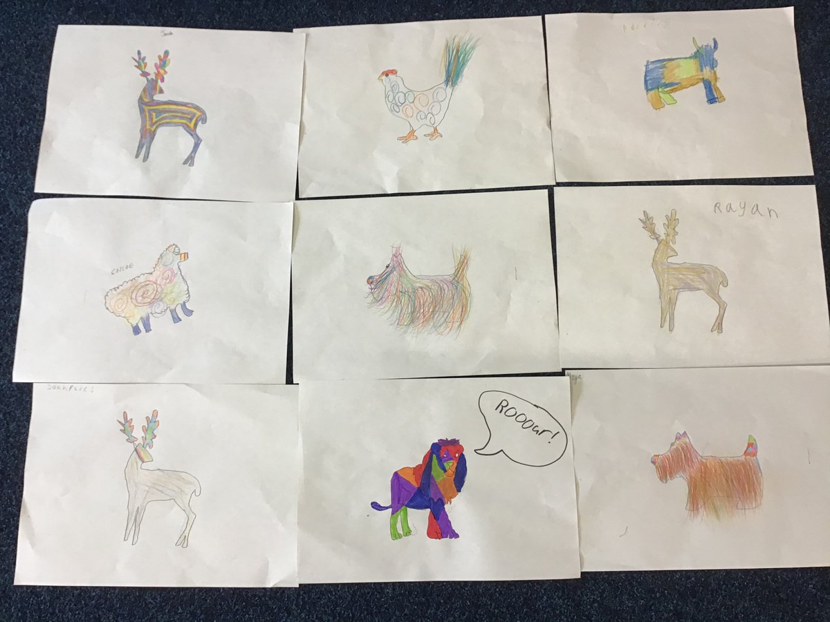 Millie in Primary 5a planned and delivered an absolutely fabulous lesson on Steven Brown’s art. Here are just some of the wonderfully vibrant efforts of the children in the class. Well done Millie,  what  a  great  teacher and  artist  you  are! 👏👏 #creativity <a href="/stevenbrownART/">Steven Brown Art</a>