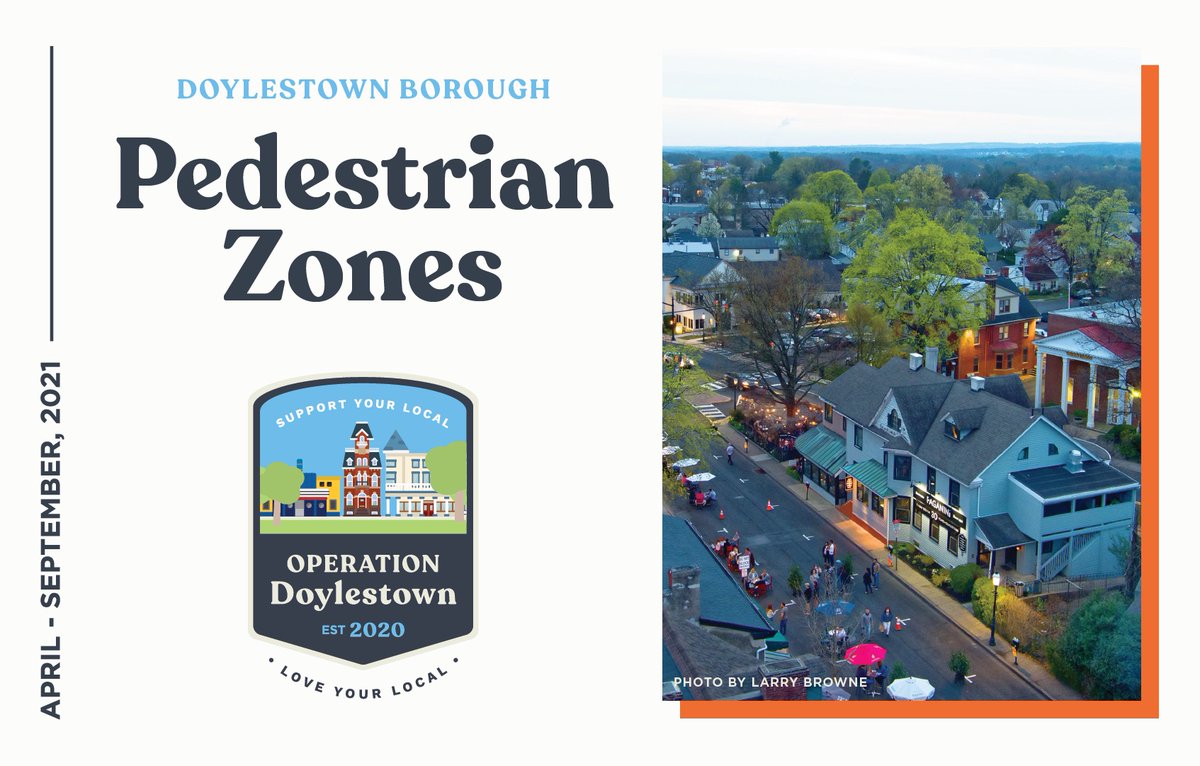 DoylestownBoro's tweet photo. A reminder that Main Street from Court St to Oakland Ave will be closed and no parking permitted from 5 pm to 11 pm on Friday and Saturday, May 14 and 15 for an Operation Doylestown Pedestrian Zone.  https://t.co/DCXGcKm2uc https://t.co/INhAFHB0t3