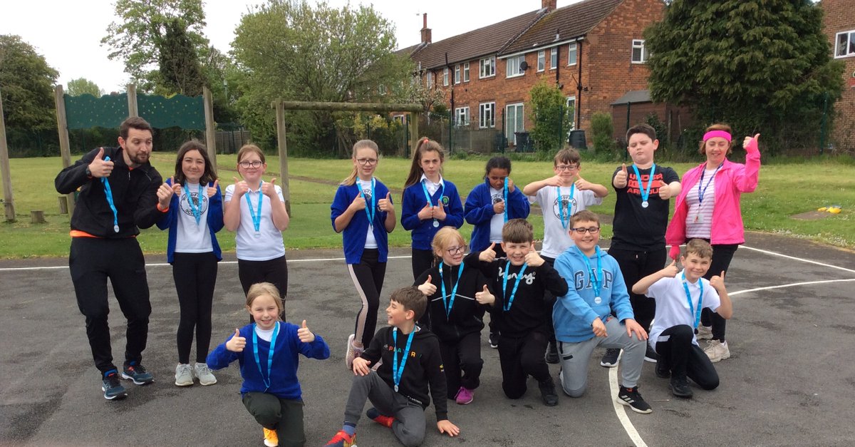 Our #RaceforLife was a huge success! Our students ran/walked their race all the way to the finish line for their medals! Well done to all! We've more than doubled our target too! #harrogate #fundraising #charity