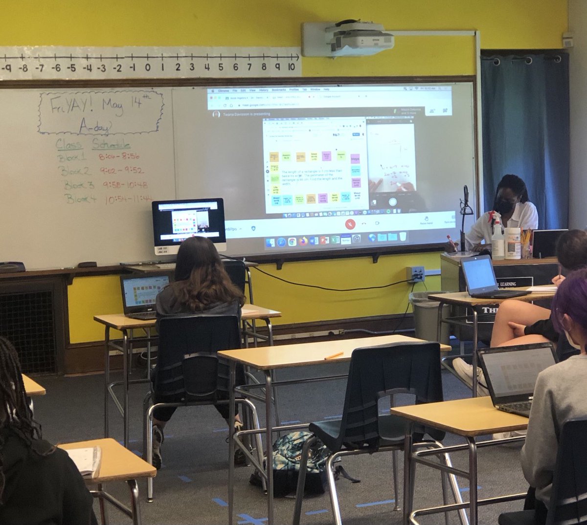 Loving hybrid math class at our awesome STEM school! #buzzaldrinMS