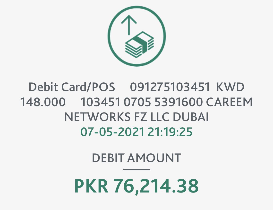 JUST IN: Careem has charged massive amounts to multiple users in random global currencies because of some malfunction. I was charged about one lac Pakistani rupees ($660) for two rides! 1/3