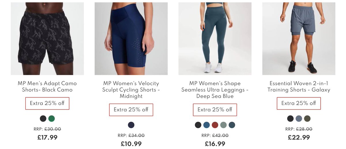 ClothingDealsGB's tweet photo. Ad: Get an EXTRA 25% OFF all MP Activewear!

Code “MP25” here => https://t.co/PE8XSaFKWa

Over 300 items to choose from https://t.co/C8sp8wNTDG