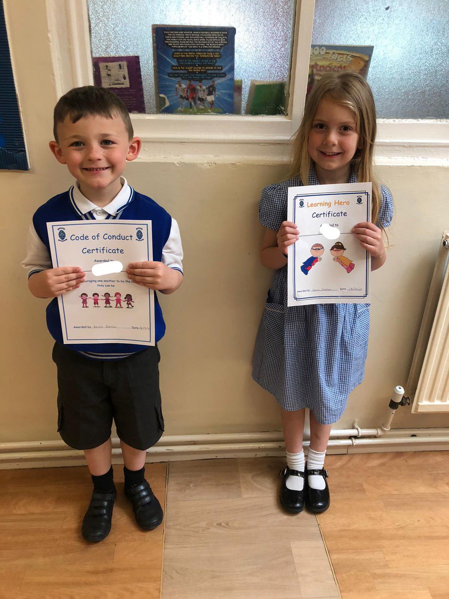 StAloysiusL36's tweet photo. Belfast’s two superstars of the week, ‘Learning Hero’ and ‘Code of Conduct’! So well deserved. 🤩 https://t.co/mz3rgKoS2n