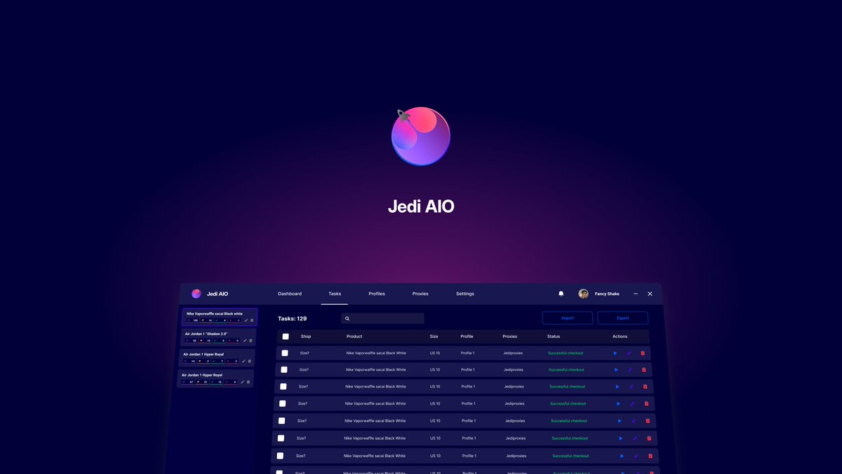 AioJedi's tweet image. This is Jedi AIO!
Supporting Footlocker Eu And Us
And Shopify! Retweet And maybe we will send you a Beta Key😉