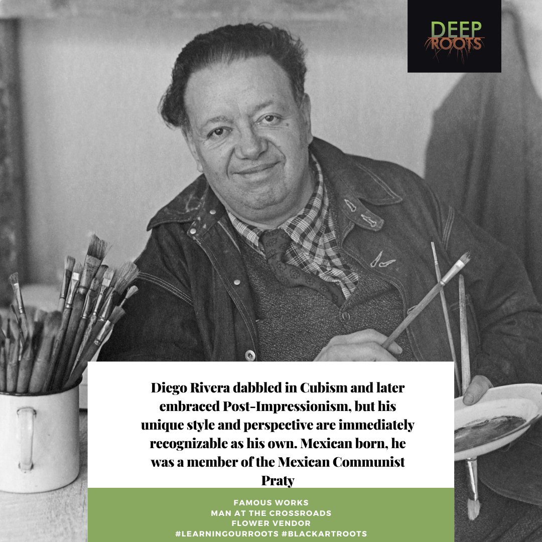 ExperienceDeep's tweet photo. Black Art Roots Post
Diego Rivera, who was a active in politics as he was art. Check out their work!!
#art #blackexcellence #melanin #melaninpoppin #blackculture #blackartist #blackhistory #afrocentric #learningourroots #blackartroots #curatingtheculture #inspireyourcity https://t.co/ZgJgQb2xFh