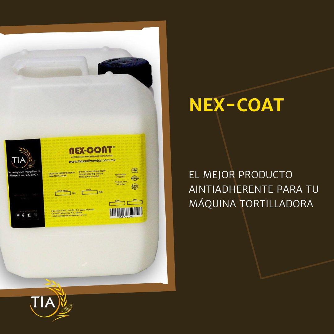 NEX COAT antiadherente para máquinas tortilladoras