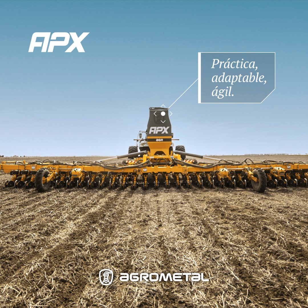 ¿Queres maximizar el potencial de tu campaña? #APX la #AirPlanter más #Práctica y #Adaptable del mercado.
Equipala con a más alta tecnología en siembra y obtené los mejores rindes.
No esperes más, en el 2021, convertite en un #LíderEnSiembra
<a href="/AgrometalArg/">Agrometal</a>  #Innovación #Tecnología
