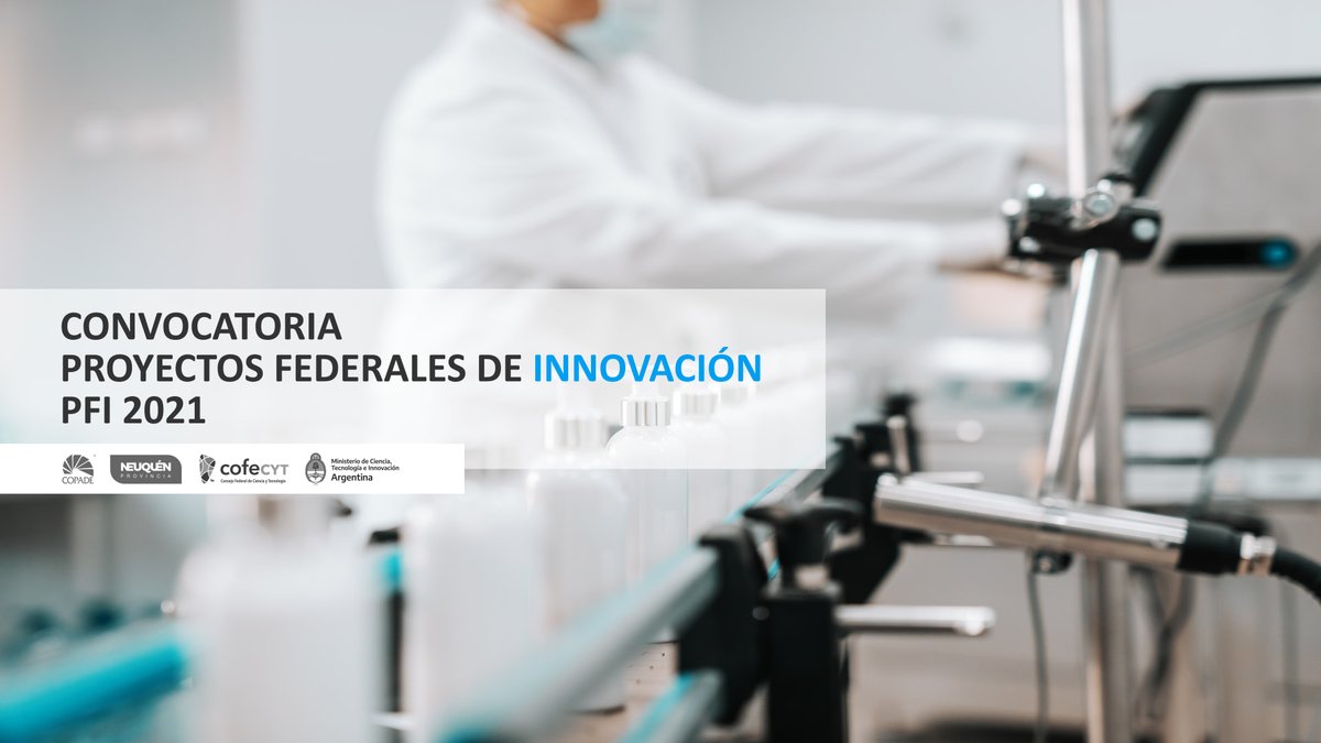 El Consejo Federal de Ciencia y Tecnología y <a href="/COPADEneuquen/">COPADE</a> convocan a la presentación de Proyectos Federales de Innovación (PFI).

Para más información ingresá aquí → bit.ly/3hjsBjd