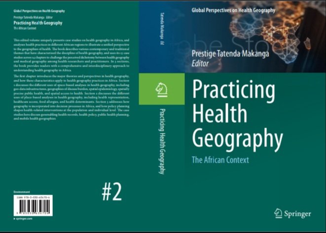 ptmakanga's tweet photo. Tomorrow is the day. Honoured to speak at the @fig_young conference. Will talk about the evolving role of the #geomatician in #globalhealth and cite some examples from our recent book below. @placealertlabs @MidlandsState @PRECISE_network https://t.co/b1B0W931NW https://t.co/uNeGo1pYGi