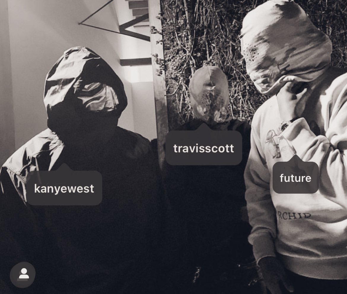 LaflameScott's tweet photo. Ye x Travis x Future in the studio 👀 https://t.co/CE5ckUhZC4
